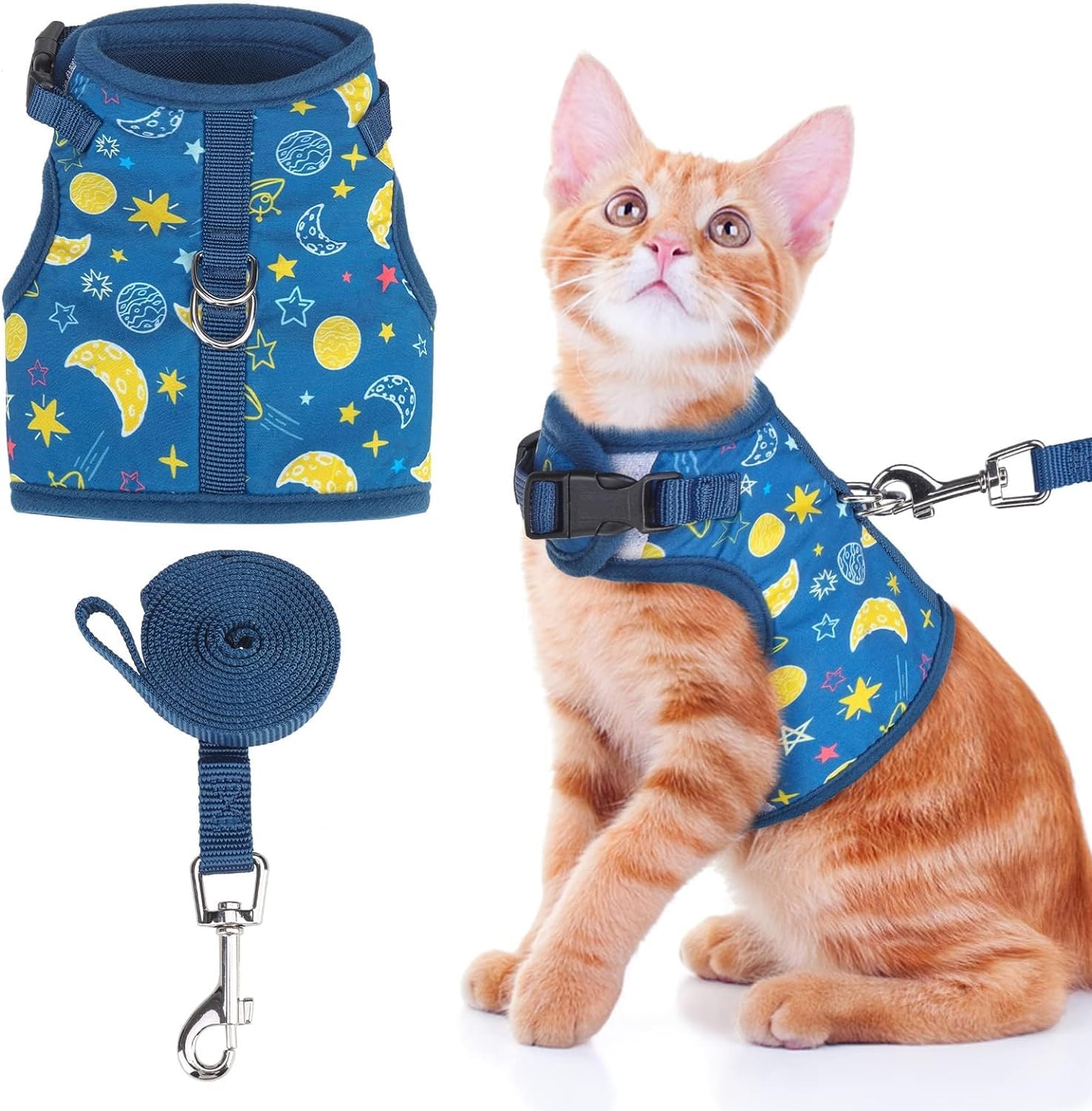 KUTKUT Cat Harness and Leash Set for Outdoor Walks, Training, and Travel - Secure, Soft, Comfortable Cat Vest Harness with Cat Leash - Easy to Use (Size M, Adjustable Chest: 35cm - 42cm) (B0CP44QWR3) Amazon Price History, Amazon Price Tracker