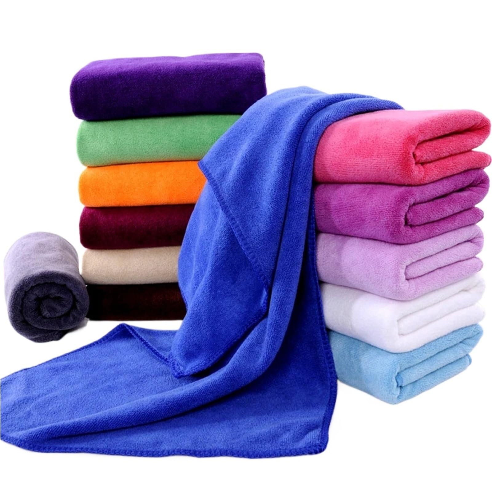 GMEqfhpOPS 1PCS Thickened Super Large Microfiber Bath Towel-Super Absorbent And Quick-drying Multipurpose For Travel Sports Sp Bath Towel Towels Bath(Yellow,35x75cm)