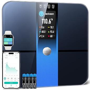 RunStar Smart Scale for Body Weight BMI Heart Rate, 7-in-1 Display, 400lbs