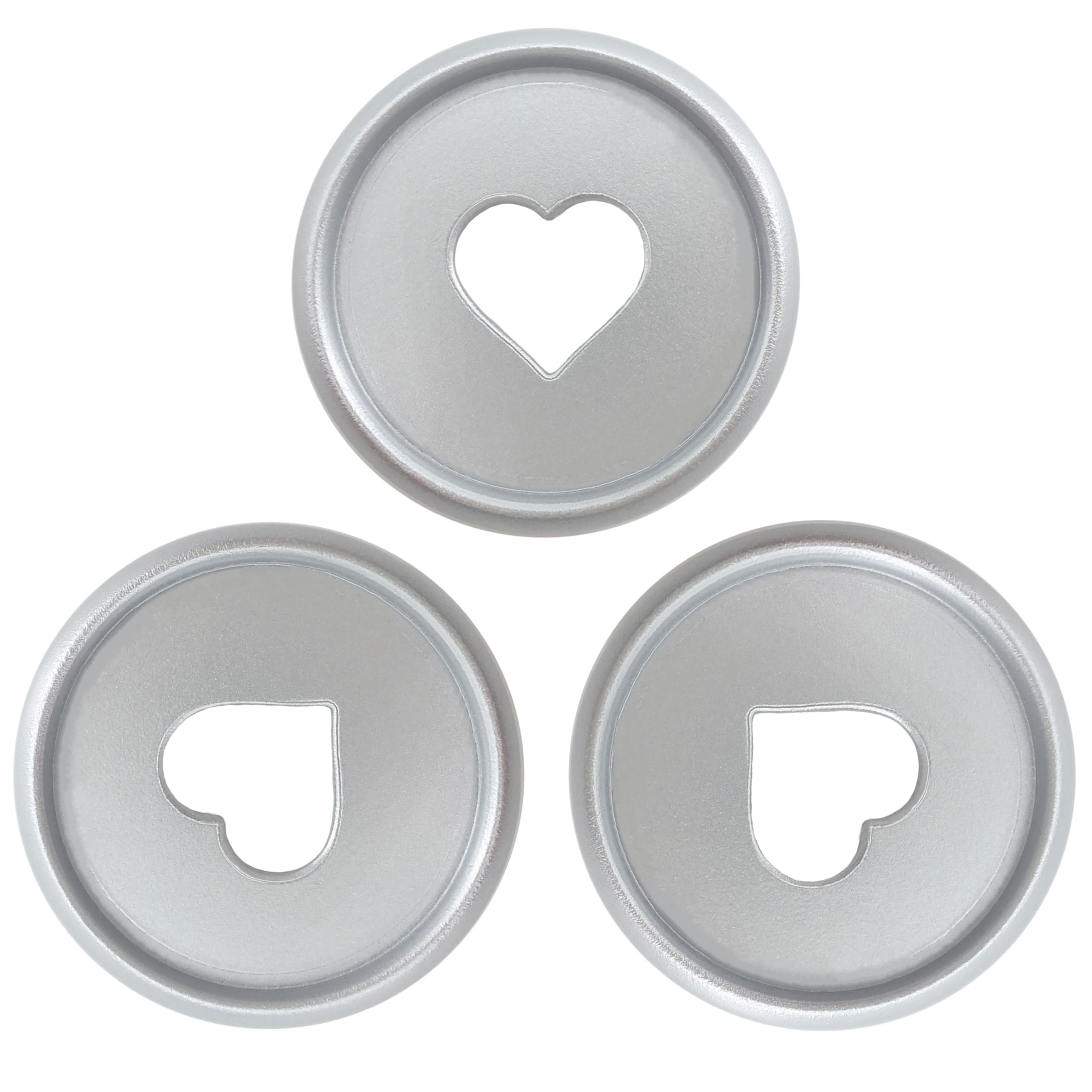 ITSYHPRO 33pcs Expansion Discbound Notebook System Heart Plastic Discs Book Binding Disc Binder Rings Planner Accessories(Silver,1.1inch/28mm,33
