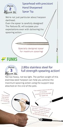 Miniatura 3 de FUNKS NABURA SL Arpón para pesca de atún grande de pescado Marlin Fish Imán de lanza de acero inoxidable