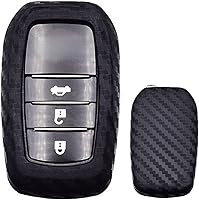 Vista 1 de iJDMTOY Funda de silicona suave con patrón de fibra de carbono, compatible con Toyota Mirai y JDM Importado Toyota Fortuner Hilux Land Cruiser Prado