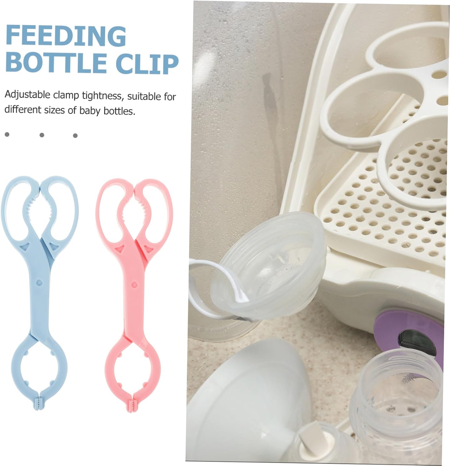 BESPORTBLE 10pcs Bottle Clamp Ergonomic Feeding Tong for Safe Handling Portable Design for Newborns and Parents