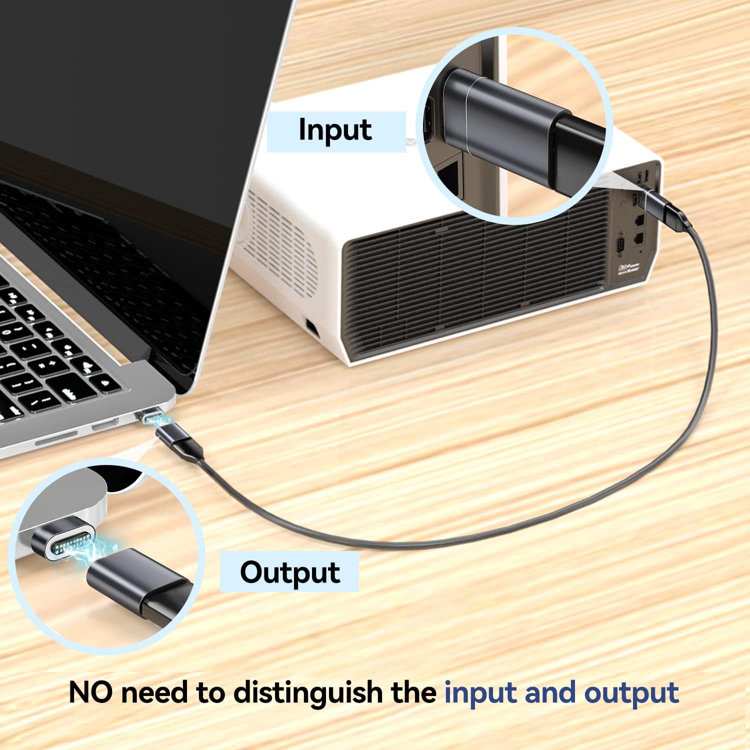 Magnetic 2.1 HDMI Adapter, 48Gbps, Supports 8K@60Hz, Audio Return Channel, Dolby Atmos, 3D Virtual Reality, Compatible with UHD TV, Monitor, Computer image 4 of 7 B0BYF5NTQJ