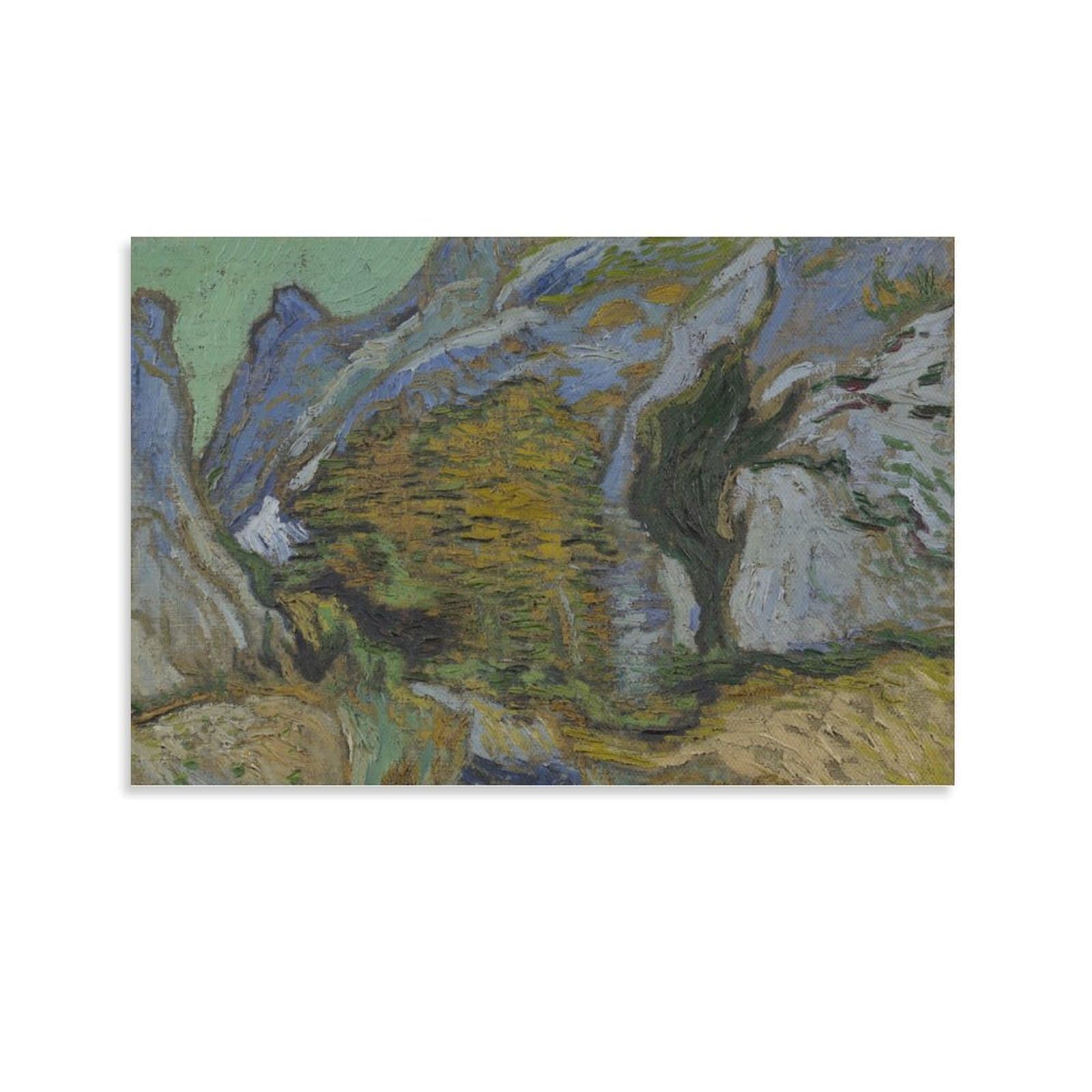 Ravine with A Small Stream by Vincent Van Gogh Wall Art Prints Poster Poster Cool Artworks Painting Wall Art Canvas Prints Hanging Picture Posters 12x18inch(30x45cm)