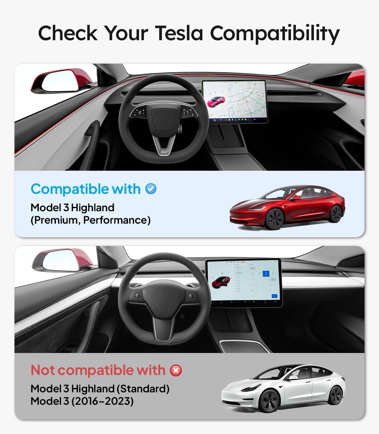 Wigoo Tesla Model 3 Highland Accessories Floor Mats [All-Weather Protection, Custom Fit Design] Waterproof Nylon Floor Liners for Model 3 Highland 2024–2026 (Premium & Performance), 3PCS