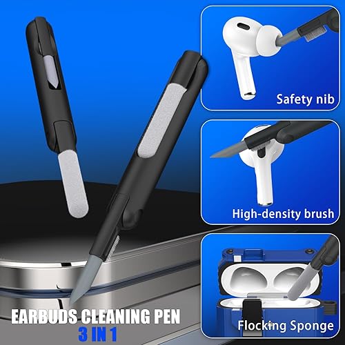 Miniatura 7 de RFUNGUANGO - Estuche protector rígido para AirPods de 3 generación, con clip de bloqueo seguro, completo, anti-golpes, funda compatible con AirPods