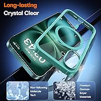 Vista 247 de TAURI Funda magnética 2 en 1 transparente para iPhone 14 Pro, compatible con Magsafe [no amarillenta] con protector de pantalla, protección de grado