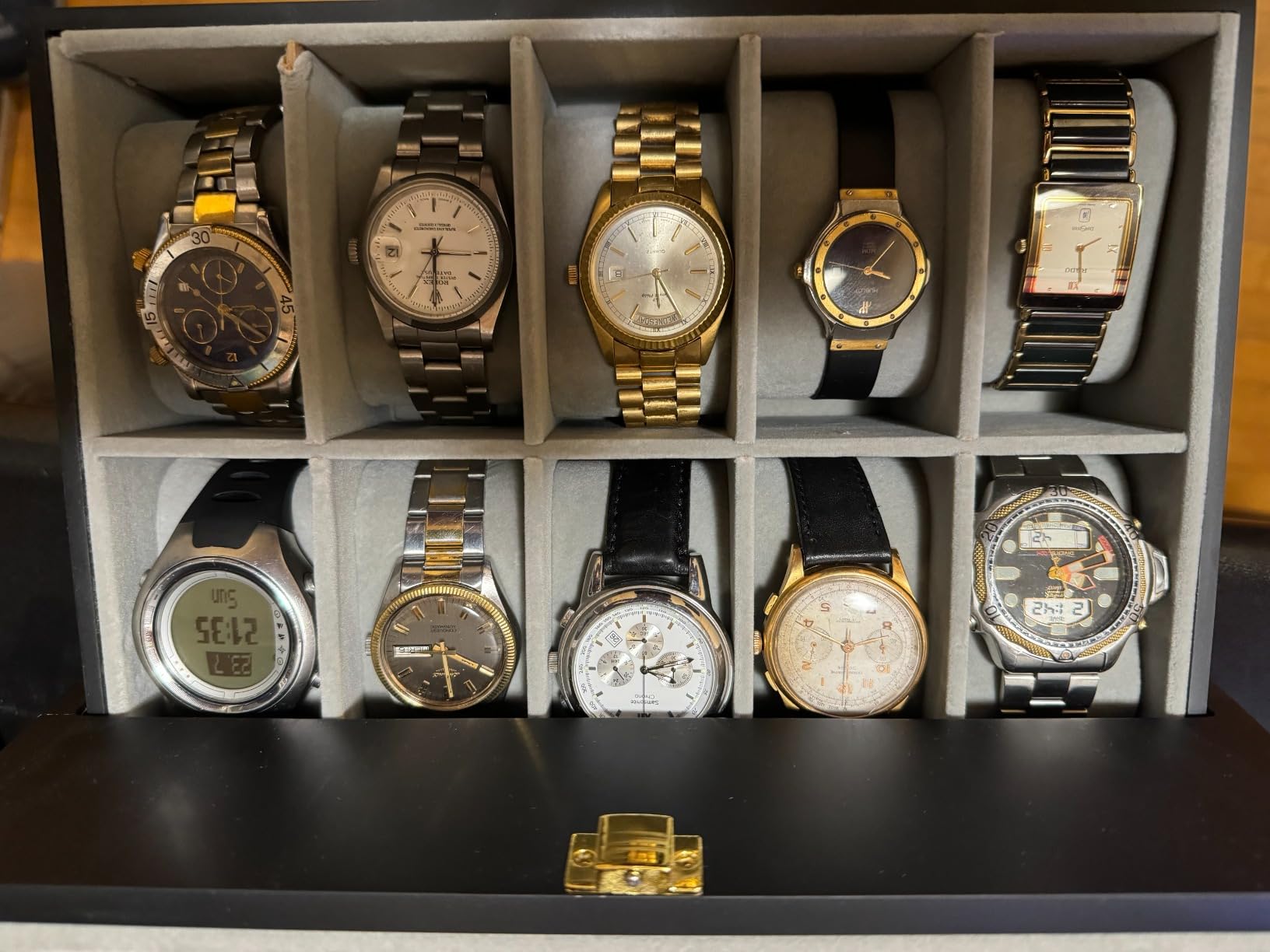 Porta Orologi Elegante Con Vetro - Scatola Da 6 Posti In PU Per Uomo E Donna | Design Classico E Pratico - Foto 3