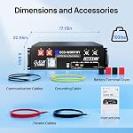 ECO-WORTHY Cubix100 48V 100Ah LiFePO4 Batterie au lithium, Bluetooth & Wifi UL9540 & UL1973 & CEC Inscrit, 5120Wh Batterie rack serveur pour le stockage de l'énergie solaire, hors-Grid