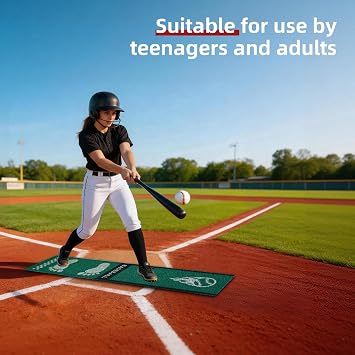 Baseball Softball Pitching Mat,Youth Anti Slip Training Mat | 65x14 inch,suitable for pitchers of all ages,available in green, red, and gray colors