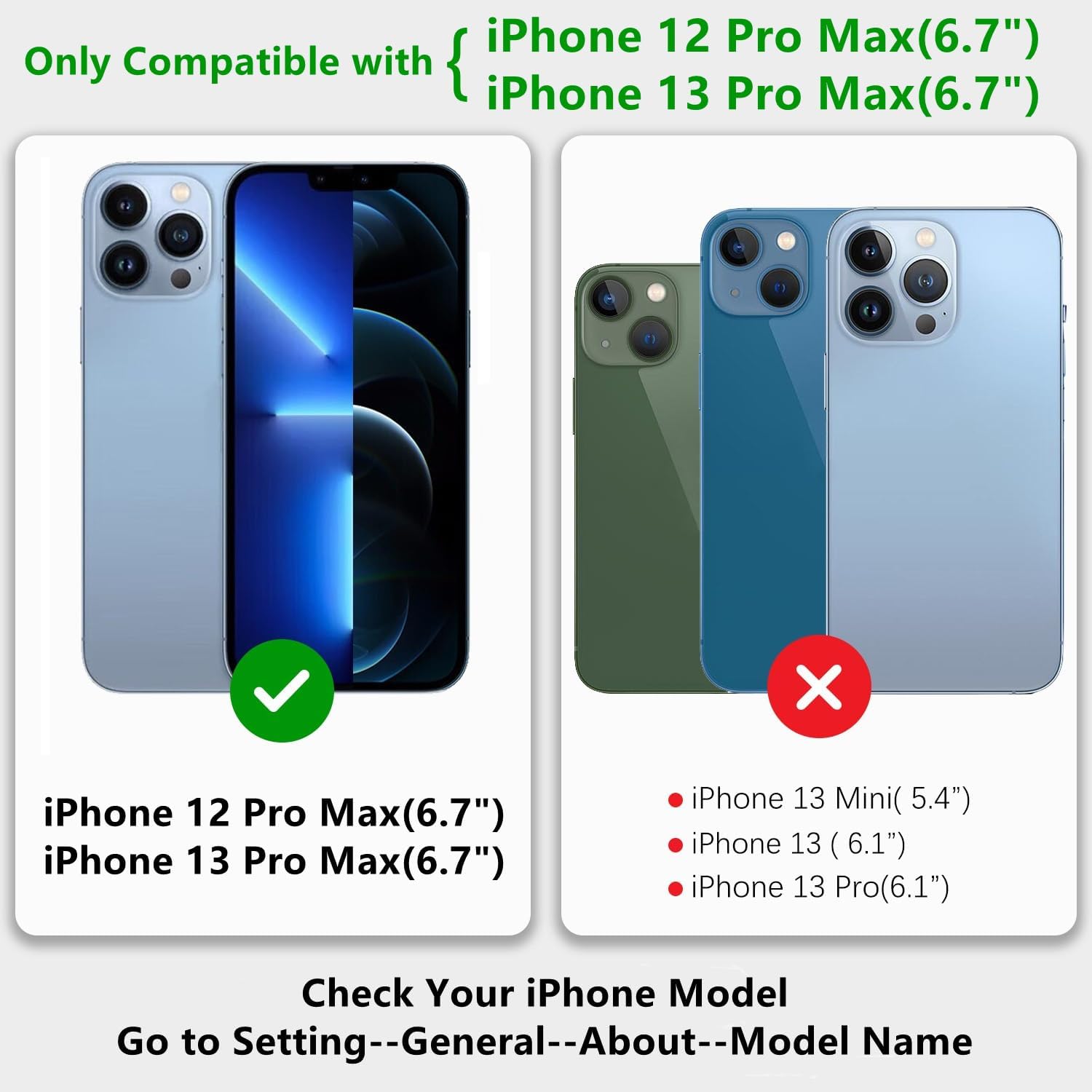 iCoverCase Wallet Case for iPhone 13 Pro Max/12 Pro Max Compatible with MagSafe, Magnetic Detachable Card Slots Holder PU Leather Kickstand Wireless Charging Case 6.7 Inch (White Leopard) - Image 3