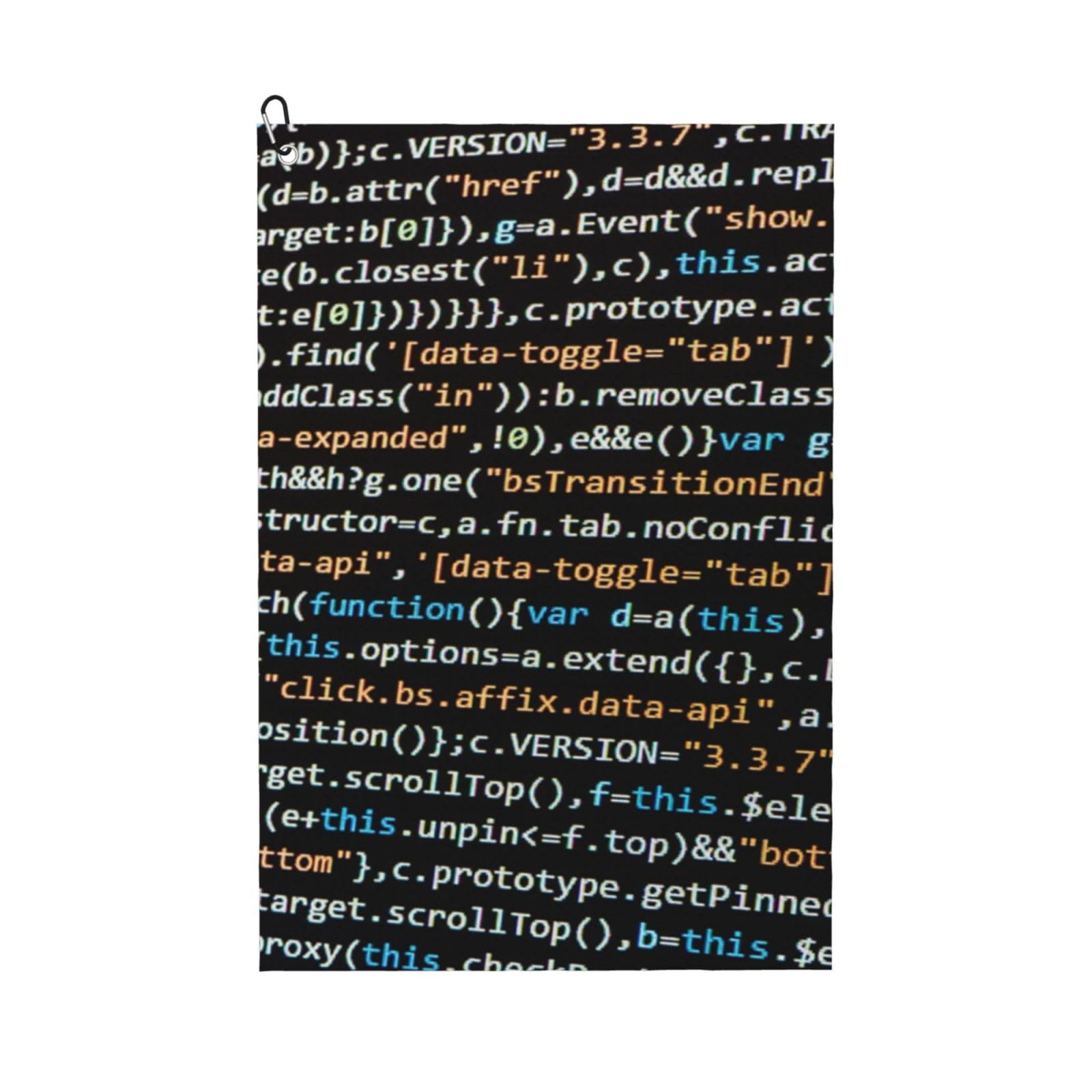 Hnnkloy Programmer Programming Code, 16x24 in Portable Waffle Golf Towels with Carabiner Clip for Golf Bag