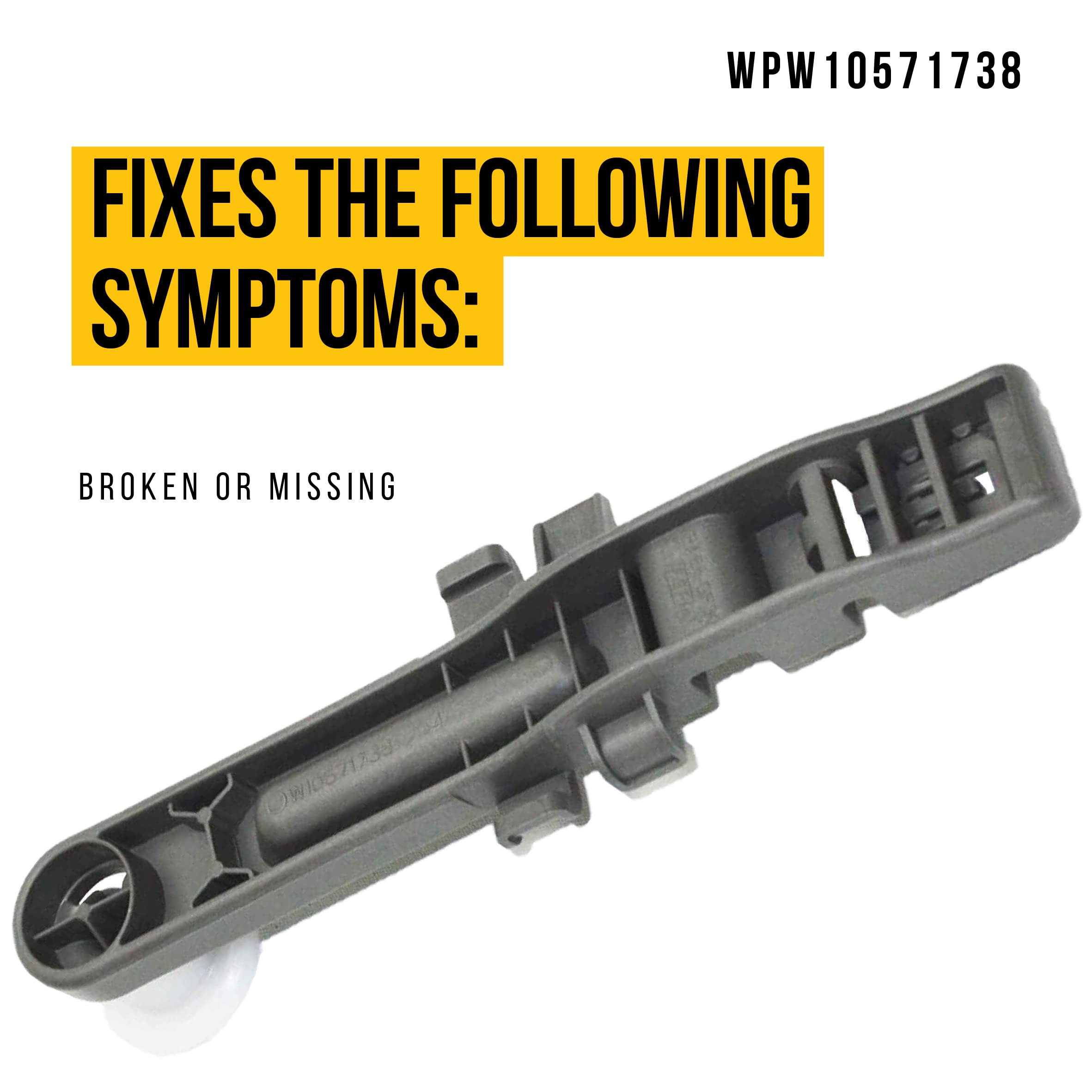 Amazon.com: WPW10571738 Dishwasher Dishrack Adjuster and Wheel  