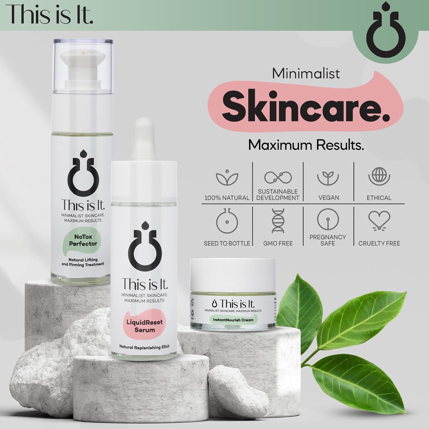 This Is It. NoTox Perfector | Instant Lifting and Firming | Stronger barrier | Antioxidant | Restores and Resets | Cruelty Free | Sustainable
