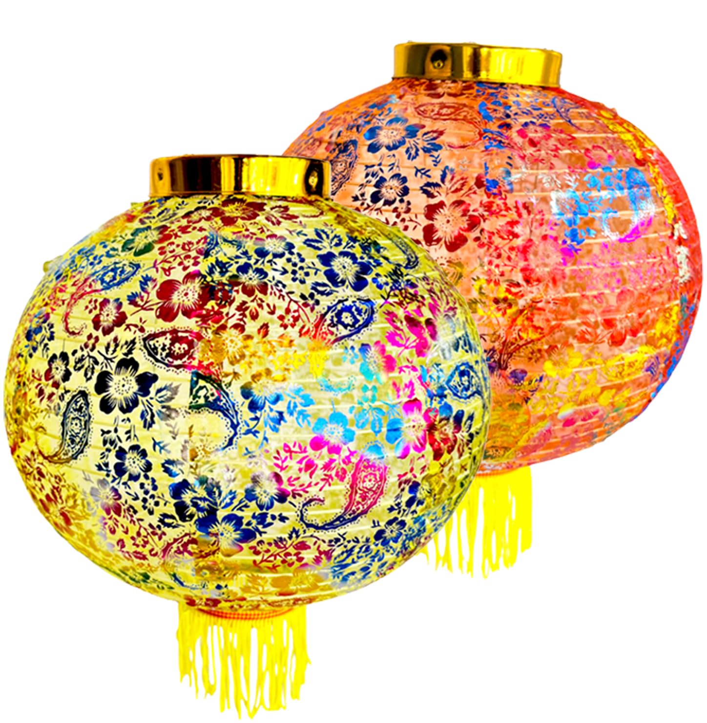 PS Red Lantern Large Chinese Lantern New Year Red Lanterns Colorful Rotating Horse Lanterns Door Balcony Spring Festival Diwali Decoration 12inch Random Design - Pack of 2pc-image-36