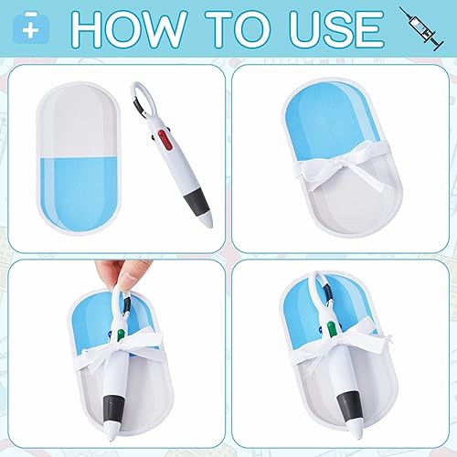 Miniatura 3 de Bloc de notas adhesivo divertido para enfermera, estudiante, 32 unidades, con bolígrafo, bolígrafos retráctiles, regalos de agradecimiento para la