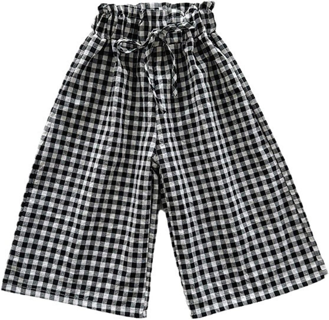 Baby Cotton Linen Long Bloomers Soft Cotton Striped Harem Pants for Boys Girls Elastic Waist Long Pants Bloomers 3-4 Years 22 Black