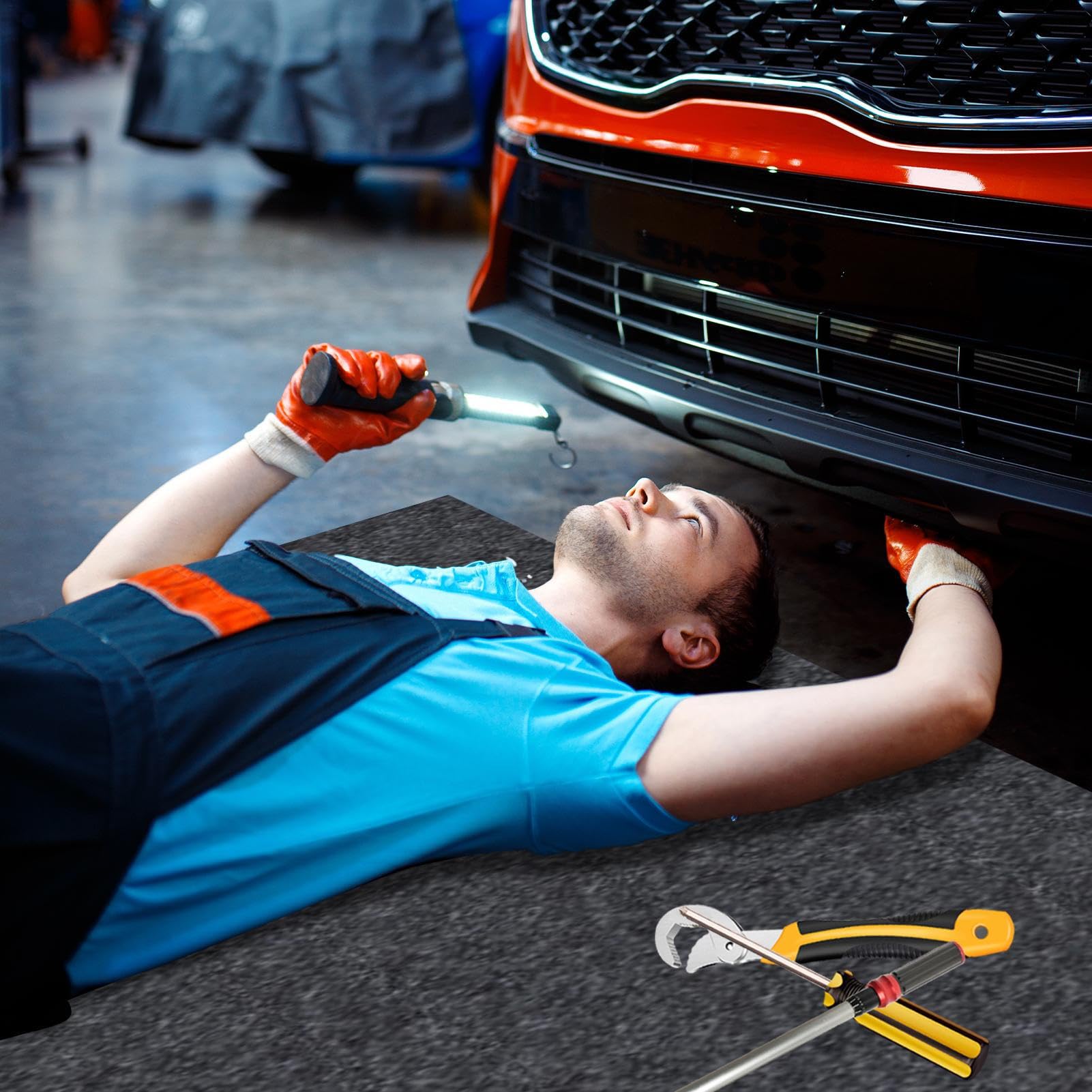 Protector Suelo Garaje Tapete Lavable Reutilizable Antideslizante | Esterilla para Suelo Alfombrilla De Mantenimiento, Felpudo, Para Gimnasio Exterior Bajo Coches Y Reparaciones De Garaje