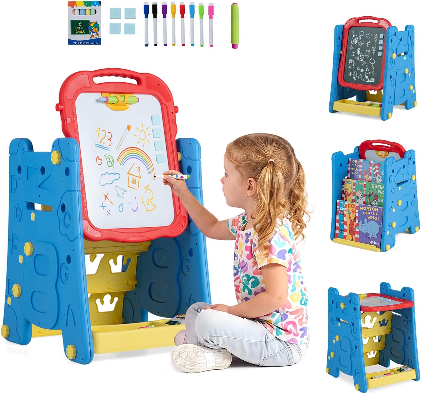 Costzon 4 in 1 Art Easel for Kids