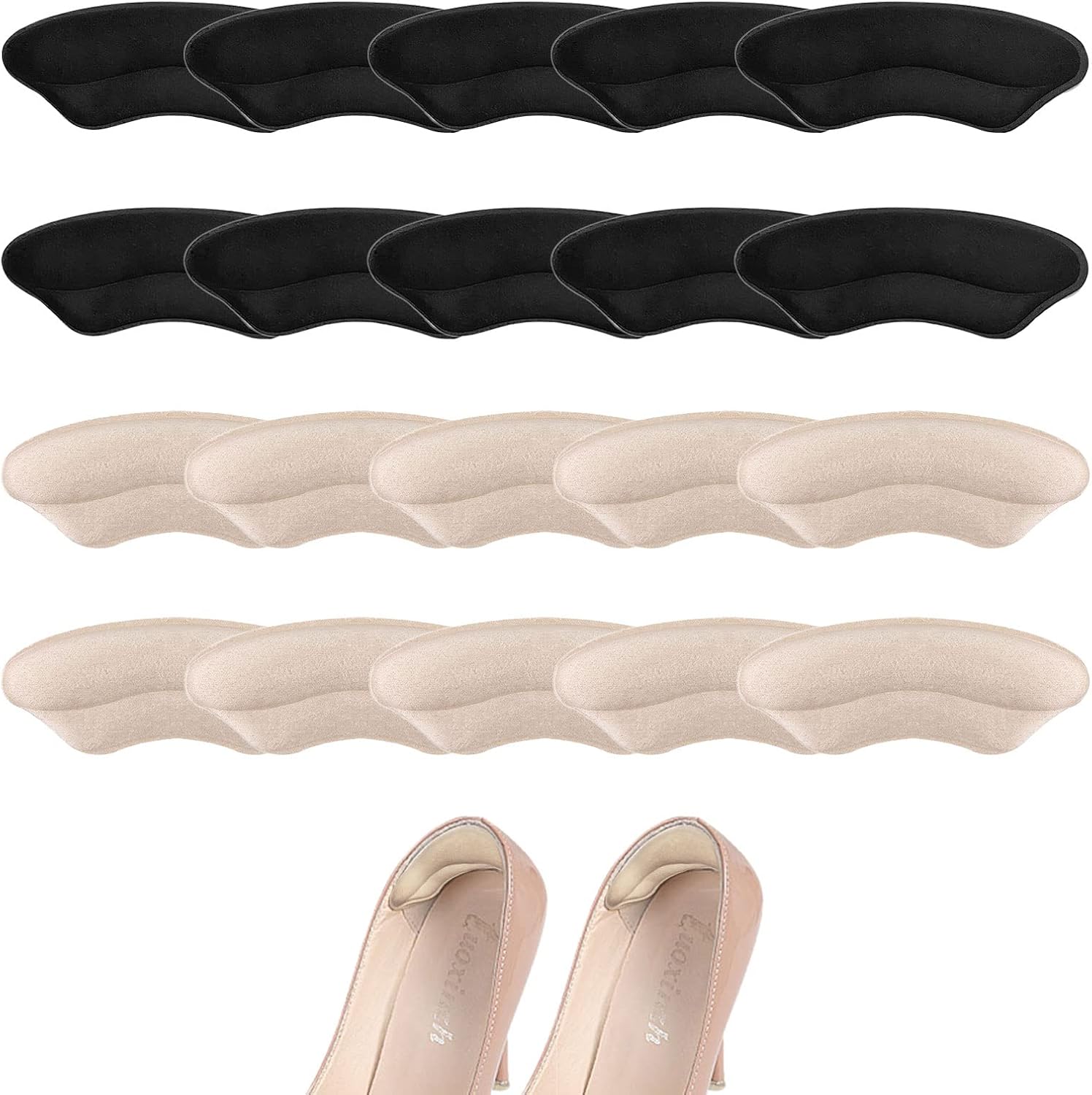 JUKOTA Fersenschoner 6 Paar - Silikon Fersenpolster 2mm & 4mm