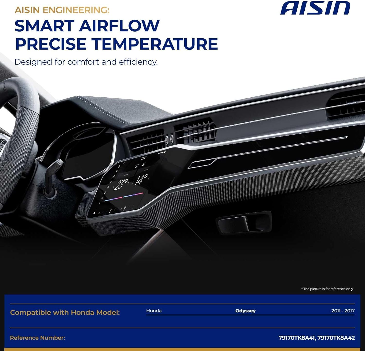 AISIN AFTERMARKET BDAMB-00477 Right Main HVAC Heater Blend Door Actuator - Compatible with Honda Odyssey 2011-2017 - Temperature Control Actuator