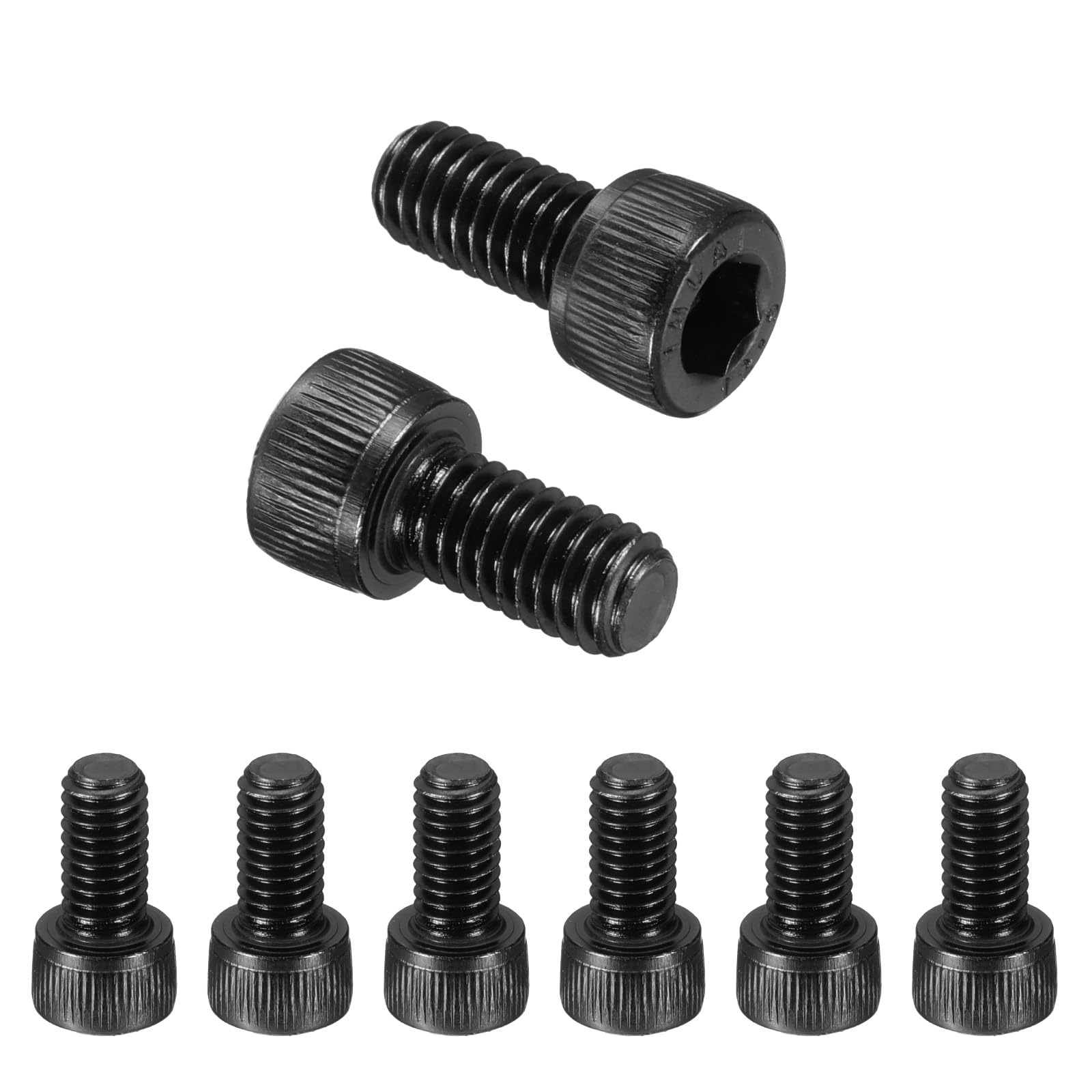 PATIKIL 25 Pcs M6 x 12 mm Hex Socket Head Cap Screws Bolts, 12.9 Grade Carbon Steel Socket Drive Screws, Black Oxide, Full Threads