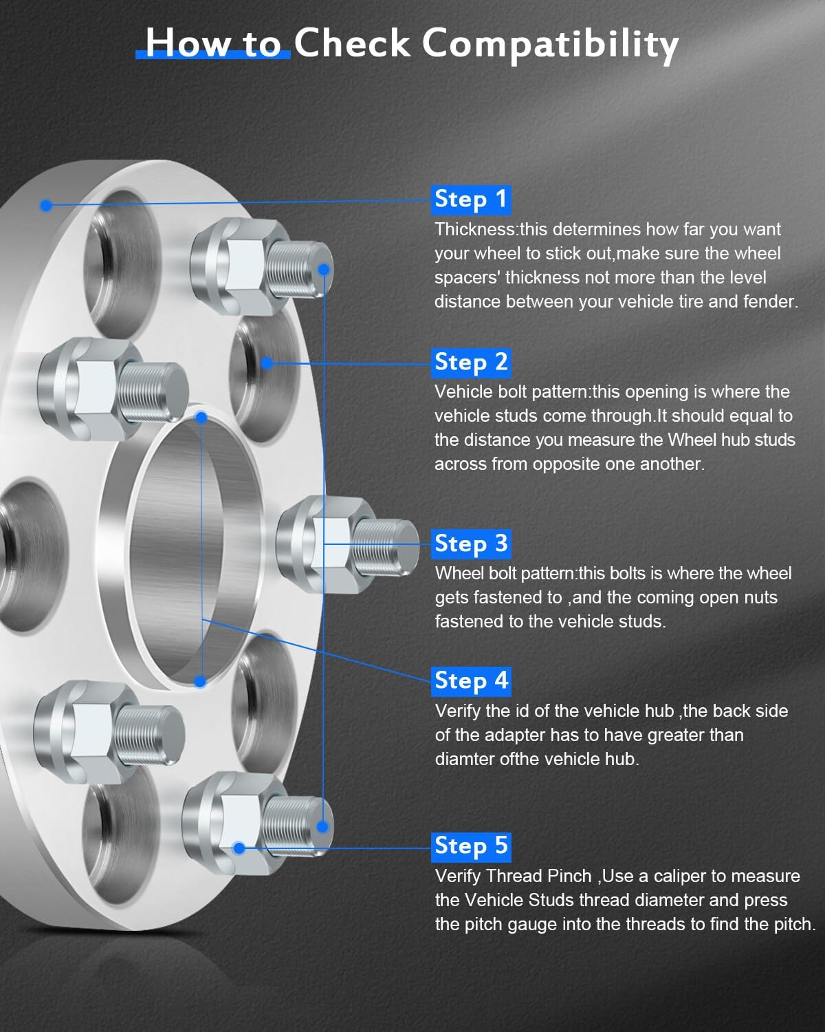 ECCPP 2PCS 5 Lug 20mm 5x114.3 hubcentric Wheel Spacers 5x4.5 to 5x4.5 12x1.25 56.1mm fit for Subaru Outback Wheel Spacers for Subaru WRX for Subaru WRX STI Wheel Spacers