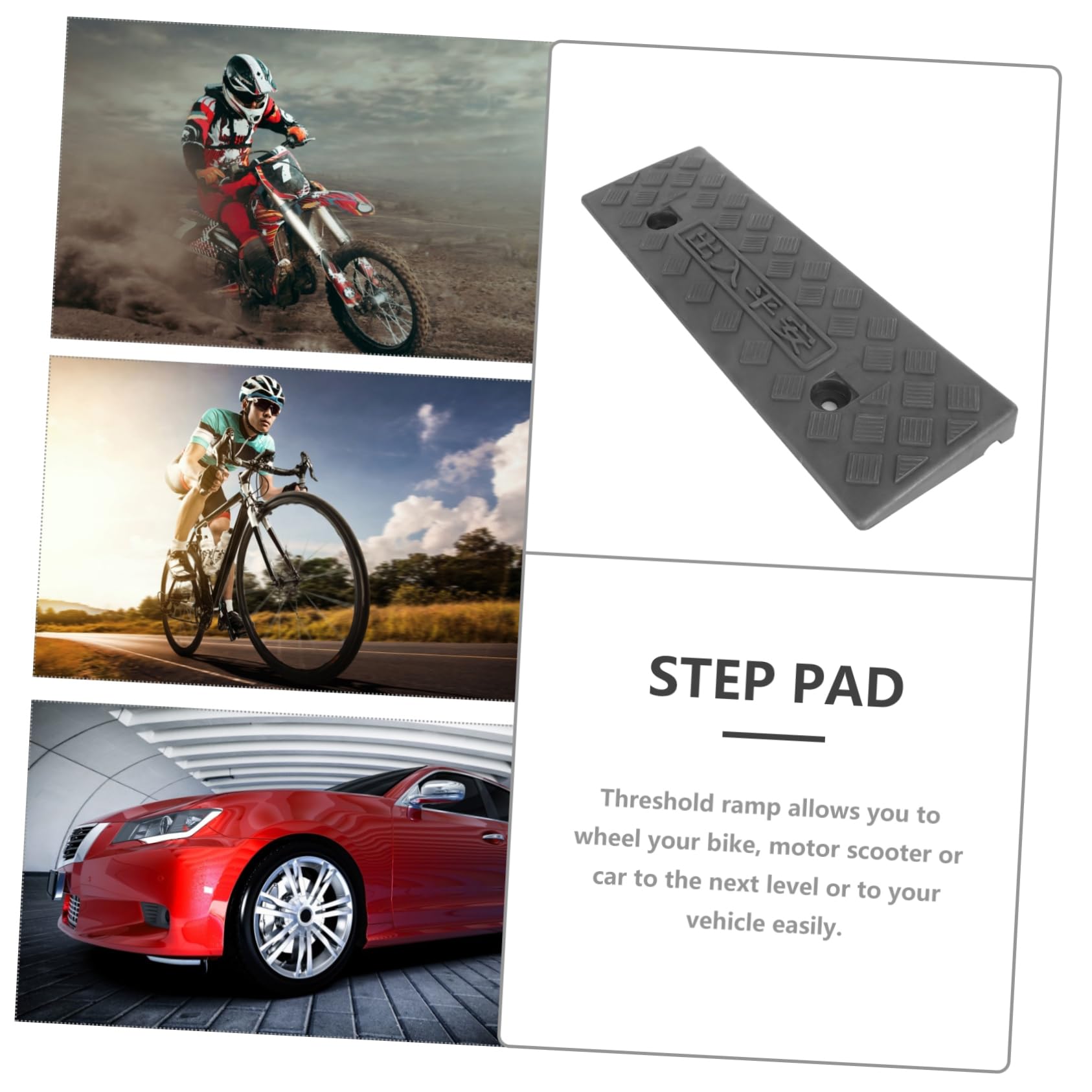 Cabilock Automotive Ramps Plastic Loading Ramp for Car Motorcycle Wheelchair Non-Slip