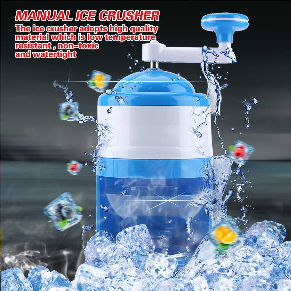 Trituradora de Hielo Manual, Manivela, Máquina de Hielo Raspado para el Hogar, Máquina Portátil para Hacer Conos de Nieve para el Hogar, Cocina, Cafeterías