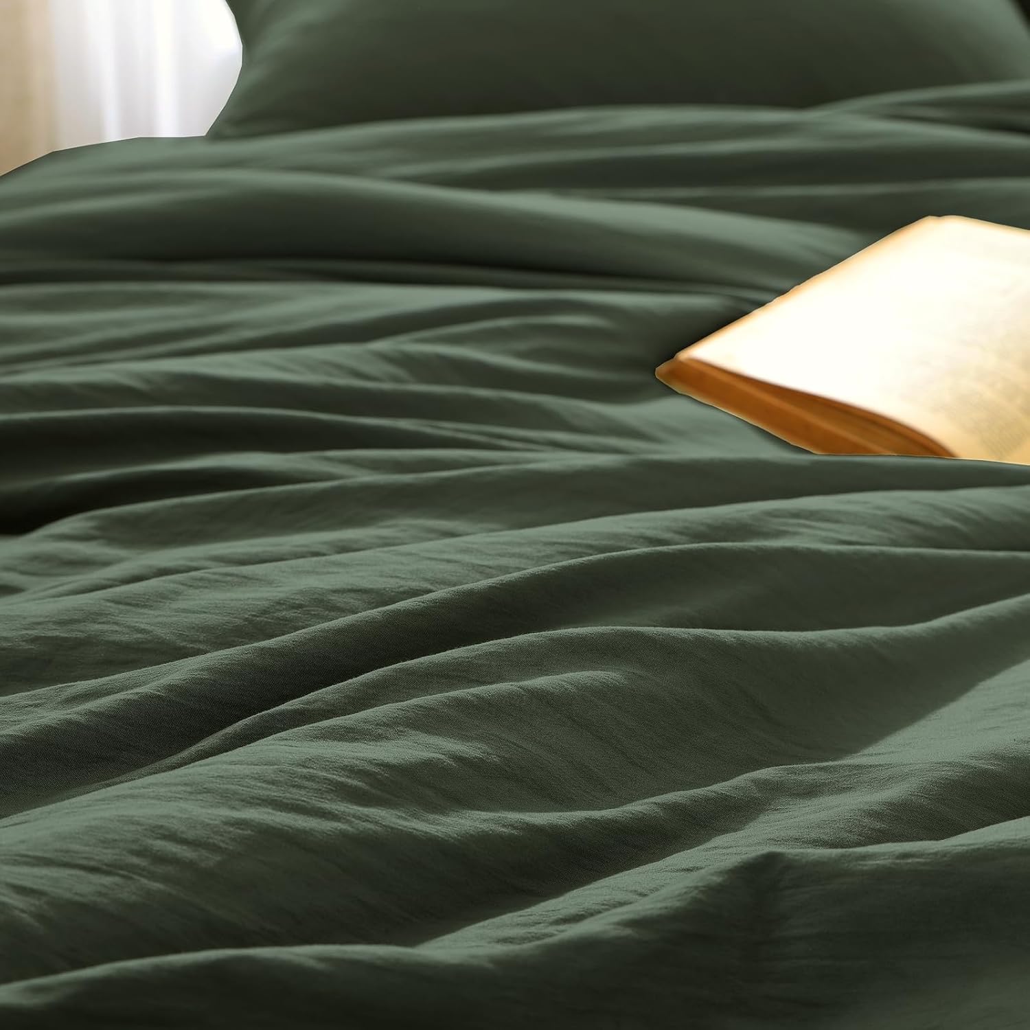 WRENSONGE Full Size Comforter Sets - 3 Pieces Deep Forest Comforter Prewashed Soft Lightweight for All Seasons, Fluffy Down Alternative Comforter Full Size with 2 Pillow Shams - Image 5