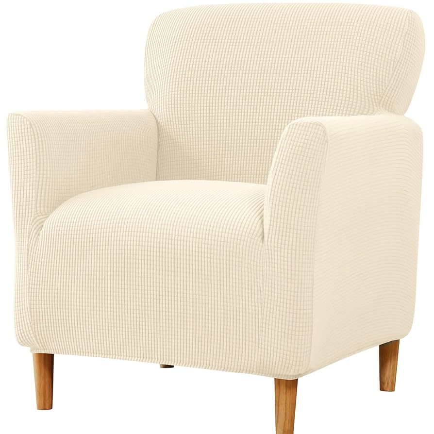 Armchair Slipcovers Banquet Chair Cover, Velvet Tub Chair Covers Stretch Sofa Cover, Couch Covers For Living Room, Cat Pet Furniture Protector (Dark Green