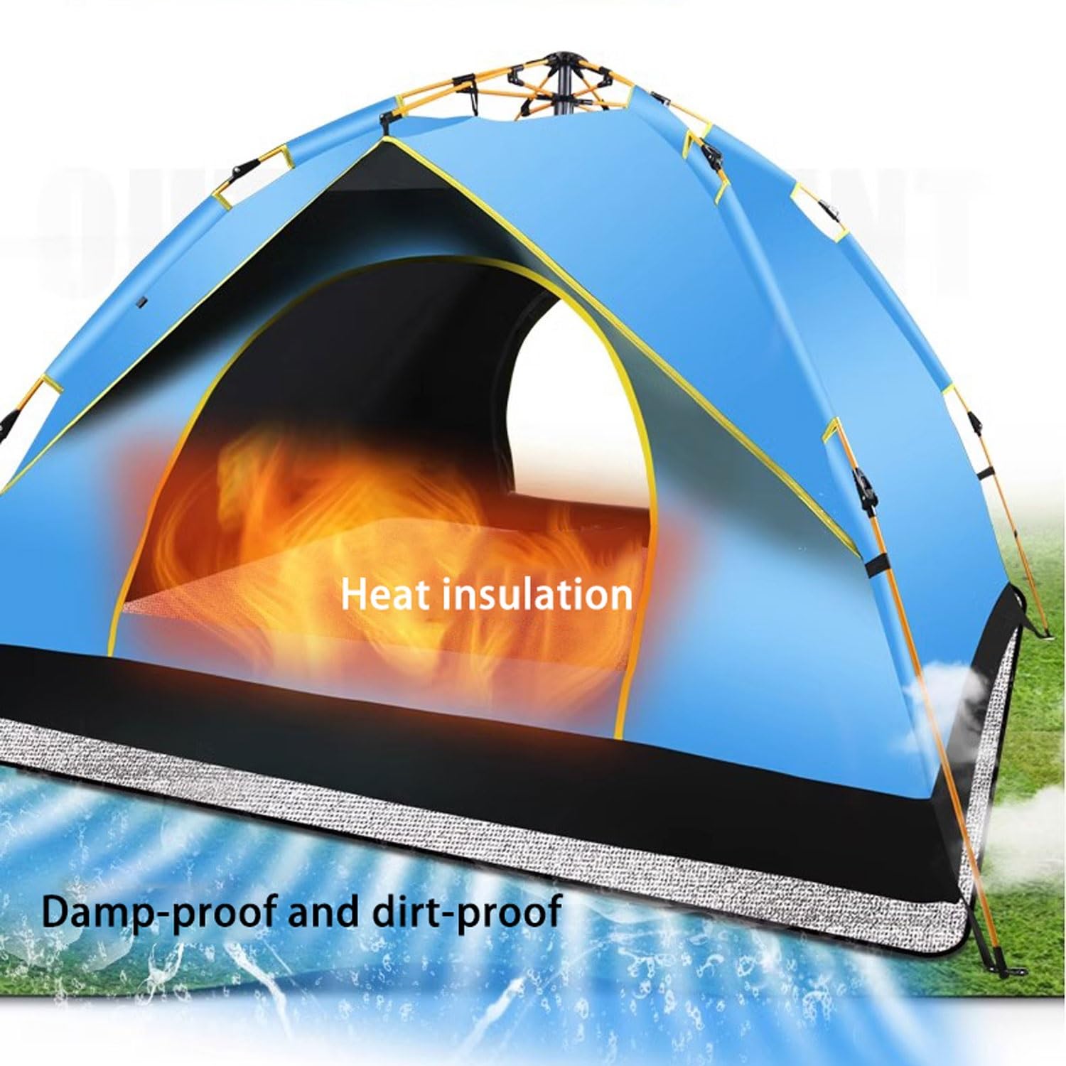 Isolierende Schaumstoffmatte – wasserdichte doppelseitige thermische Campingmatte, 7 mm dick, faltbar und feuchtigkeitsbeständig, perfekt für Zelt- und Outdoor-Aktivitäten