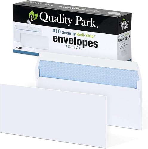 Miniatura 5 de Quality Park Paquete de sobres de seguridad (6 34 y 10) con cierre de tira roja