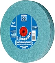PFERD Bench Grinding Wheel Carbide Type - 8x1x1-1/4 Inch, Vitrified Bond, Silicon Carbide, Grit Size 120 - for Use on Hard Materials, Includes Bushings 1 Inch - Part 61796 - Buy now