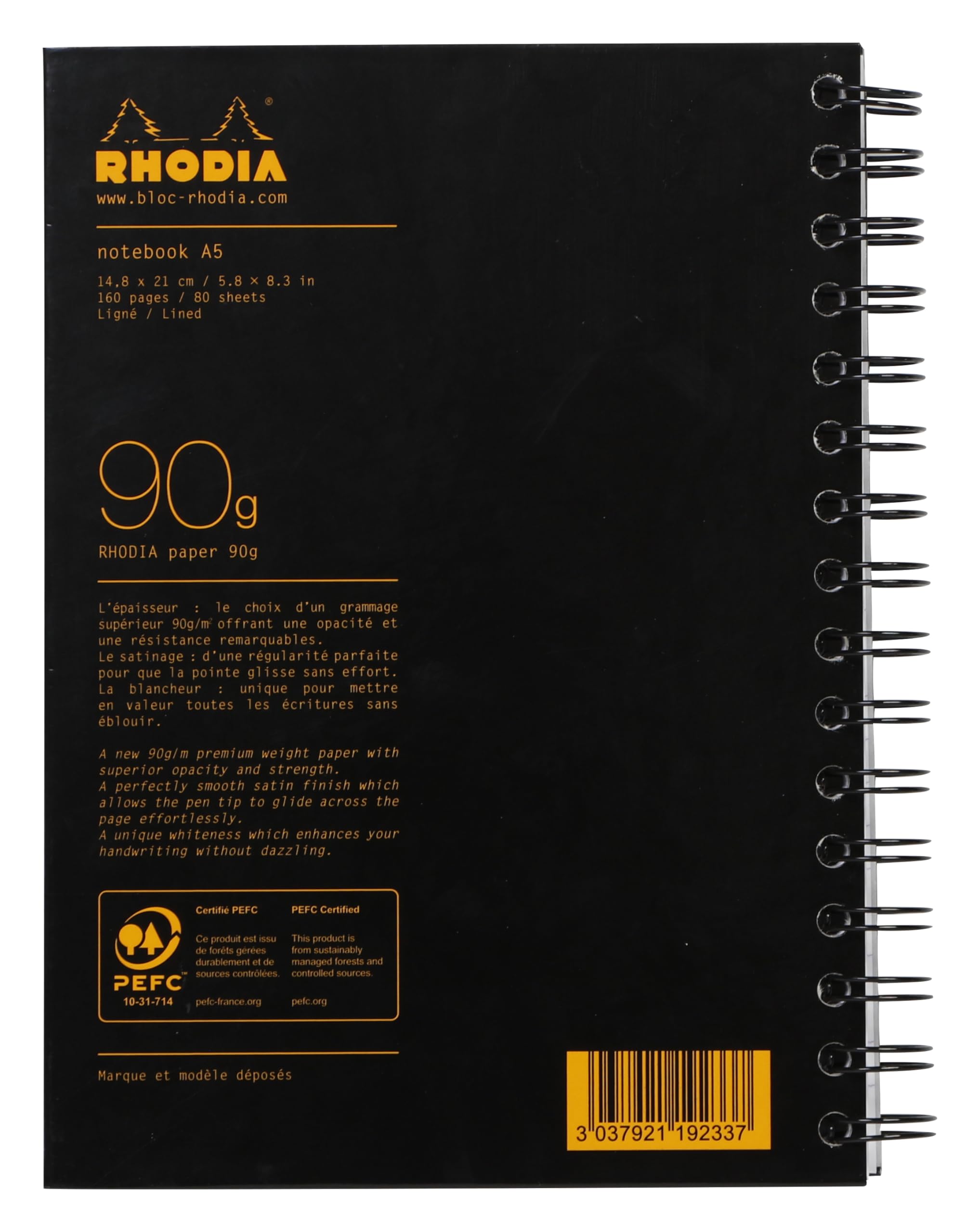 Rhodia 119233C Notes biznesowy A5 90 g 160 stron w linie