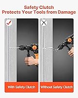 Vista 11 de VEVOR - Rotomartillo SDS-Plus de 1-1/4 pulgadas, taladro con cable de 13 amperios, martillos de astilla de servicio pesado con control de vibración