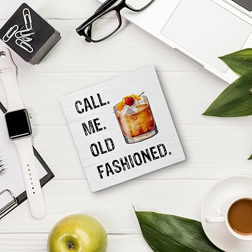 Miniatura 5 de Letrero de madera para bar de cóctel a la antigua, decoración de escritorio, regalos de bebidas antiguas, regalos para amantes de los cócteles,