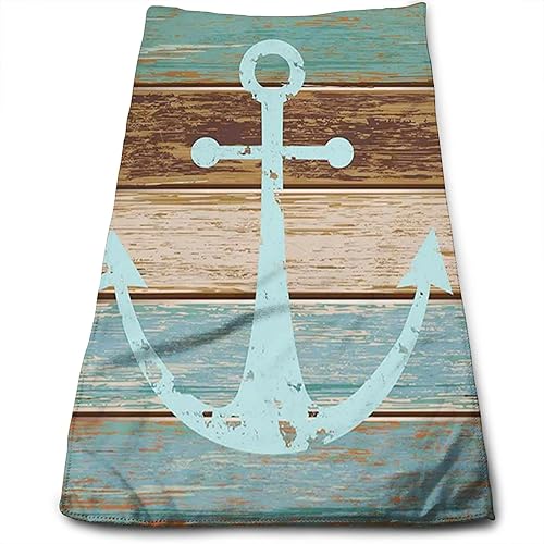 Fubido Toalla de cocina de madera de microfibra patrón de tema náutico toallas de natación de secado rápido para adultos y niños súper absorbente