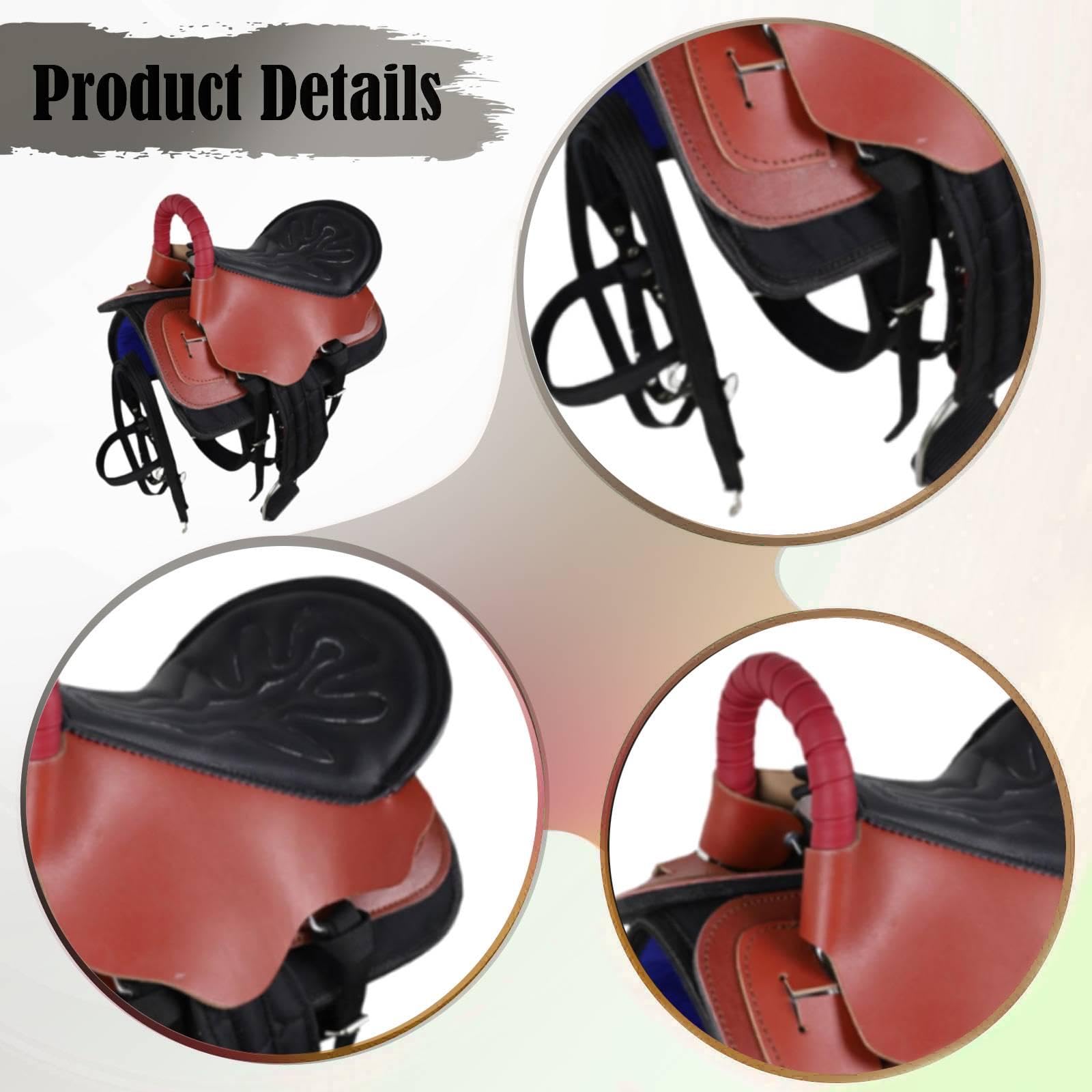 Juego de Silla de Montar con Acolchado, Protección, Accesorios Deportivos, Absorción de Impactos, Asiento de Equitación Resistente Al Desgaste, Equipo