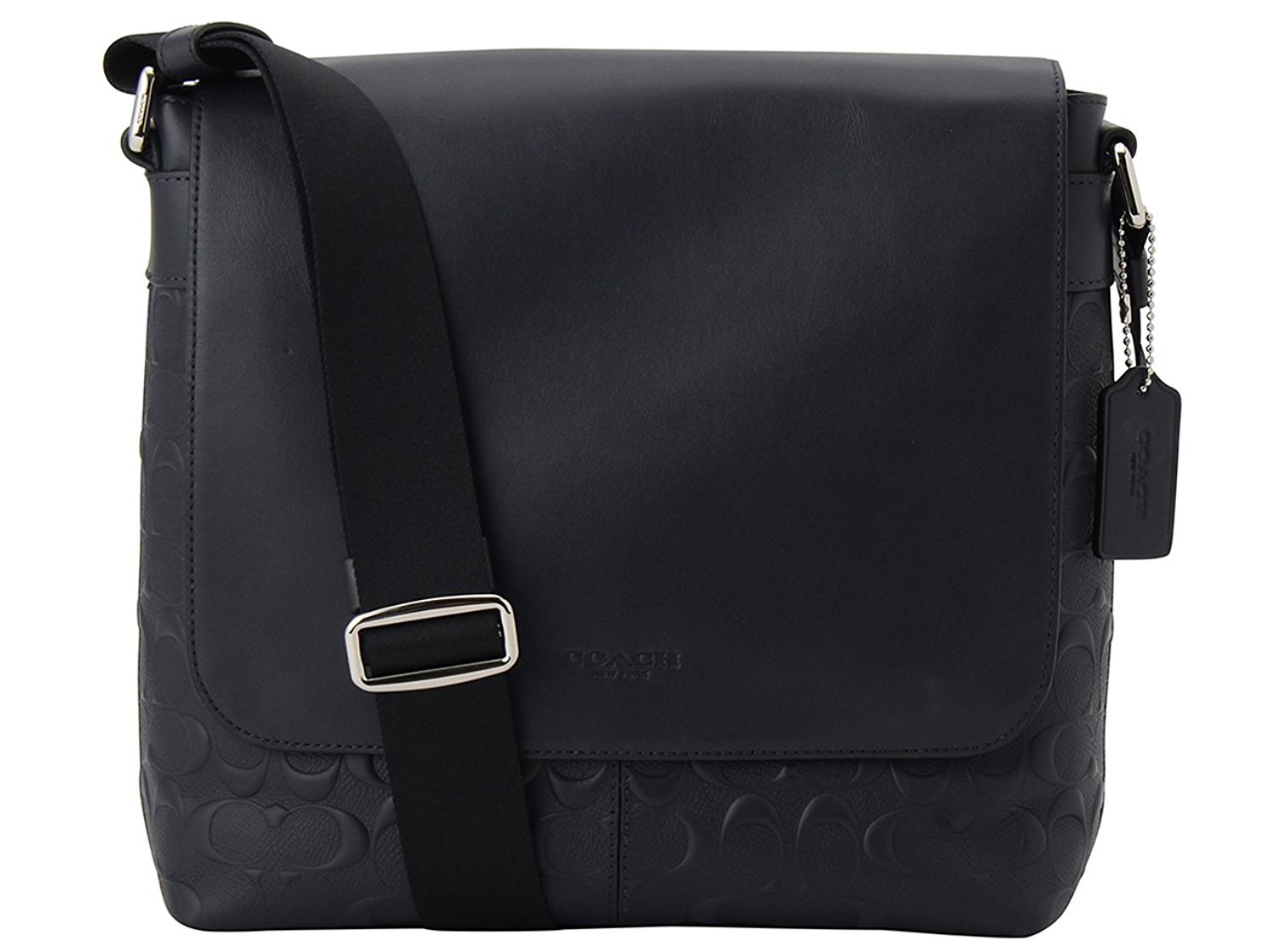 Coach Charles Small Messenger In Signature Crossgrain Leather Midnight Blue  F72220