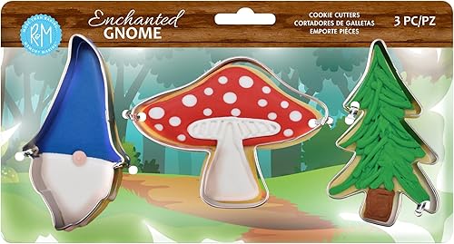 R & M International Enchanted Gnome Set Cortador de galletas, talla única, gris