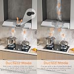 30 inch Stainless Steel Under Cabinet Range Hood, Slim Kitchen Vent Hood Ducted/Ductless Convertible with 3 Speed Controls, 5-Layer Aluminum Filters,LED Lights