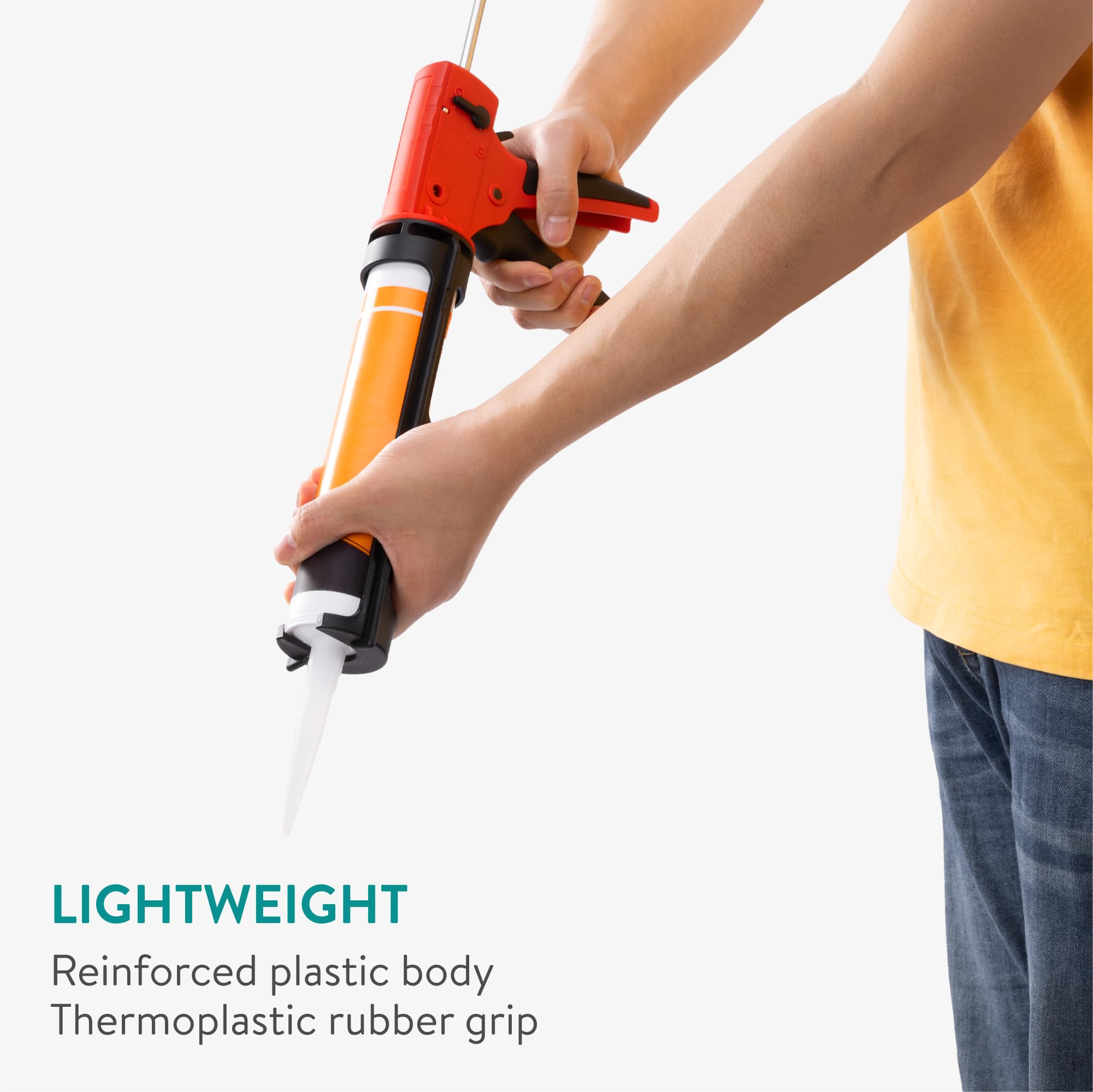 VEVOR Pistola Elettrica Senza Fili Per Cartucce Pistola Per Sigillante 300 Ml 20 V Pistola Per Calafataggio Caricatore Rapido Antigoccia 4 Velocita Regolabili Per Calafataggio Riempimento Sigillatura 79134439 - Foto 6