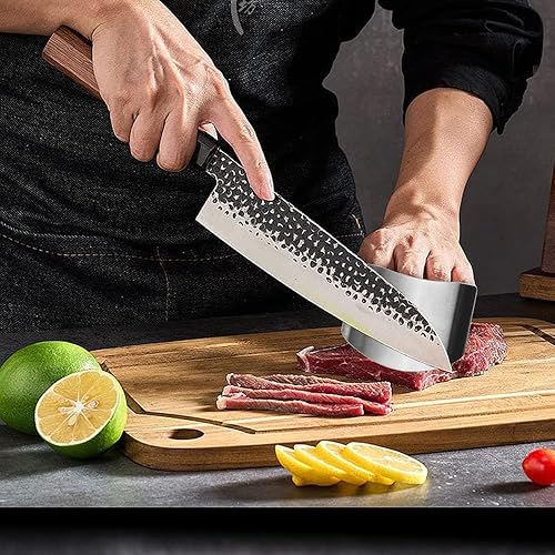 Miniatura 6 de Protector de dedos de acero inoxidable, 2025 nuevo protector de dedos para cortar alimentos, herramienta de rebanar protector de dedos para cocina,