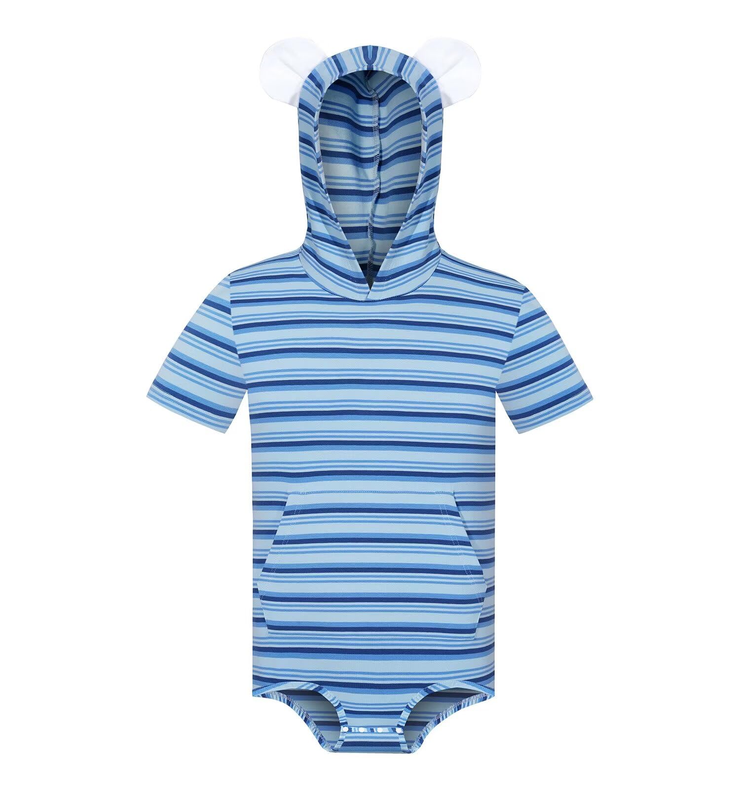 Landofgenie Homme Body Combinaison Pyjama One Piece Onesie à Capuche Top Court Grenouillère Coton
