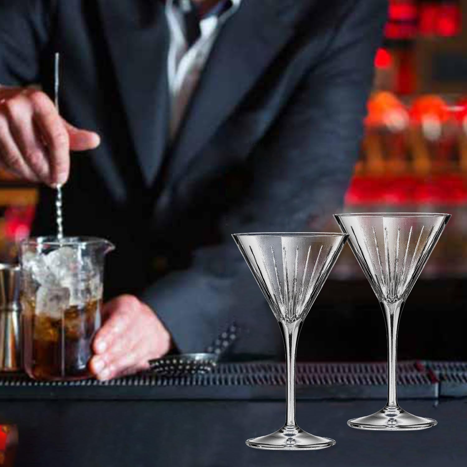 RCR Lot de 6 verres Martini, 100 % fabriqué en Italie, capacité 21 cl