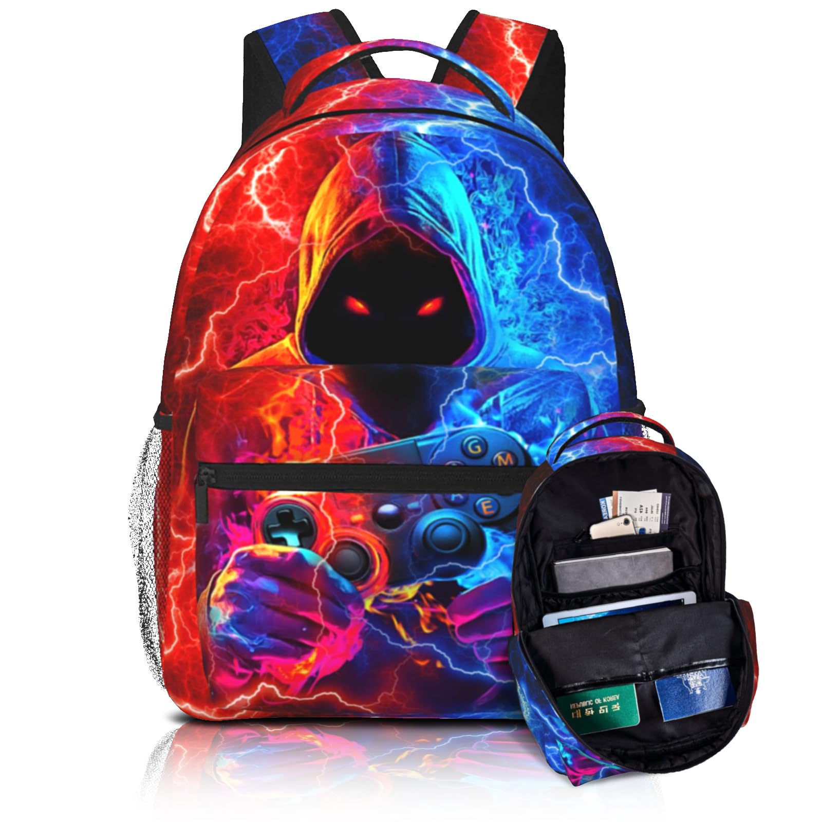 Wsotce Backpack for Kids Gaming School Backpack For Boys Kids Backpacks Travel Bookbag for Age 6-18 Kid's Elementary Middle School Back Pack