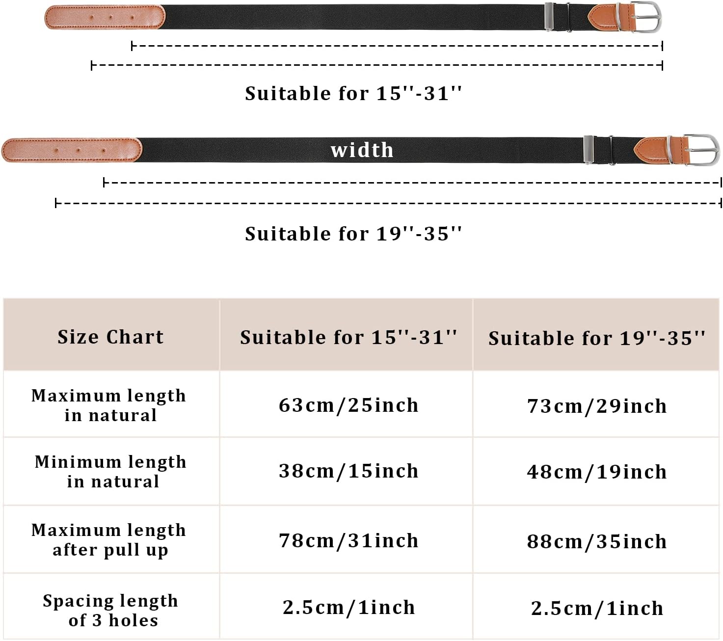 Kajeer Kids Boys Girls Elastic Belt - Stretch Adjustable Belt for Boys and Girls with Leather Loop Belt Pack of 4 - Image 3