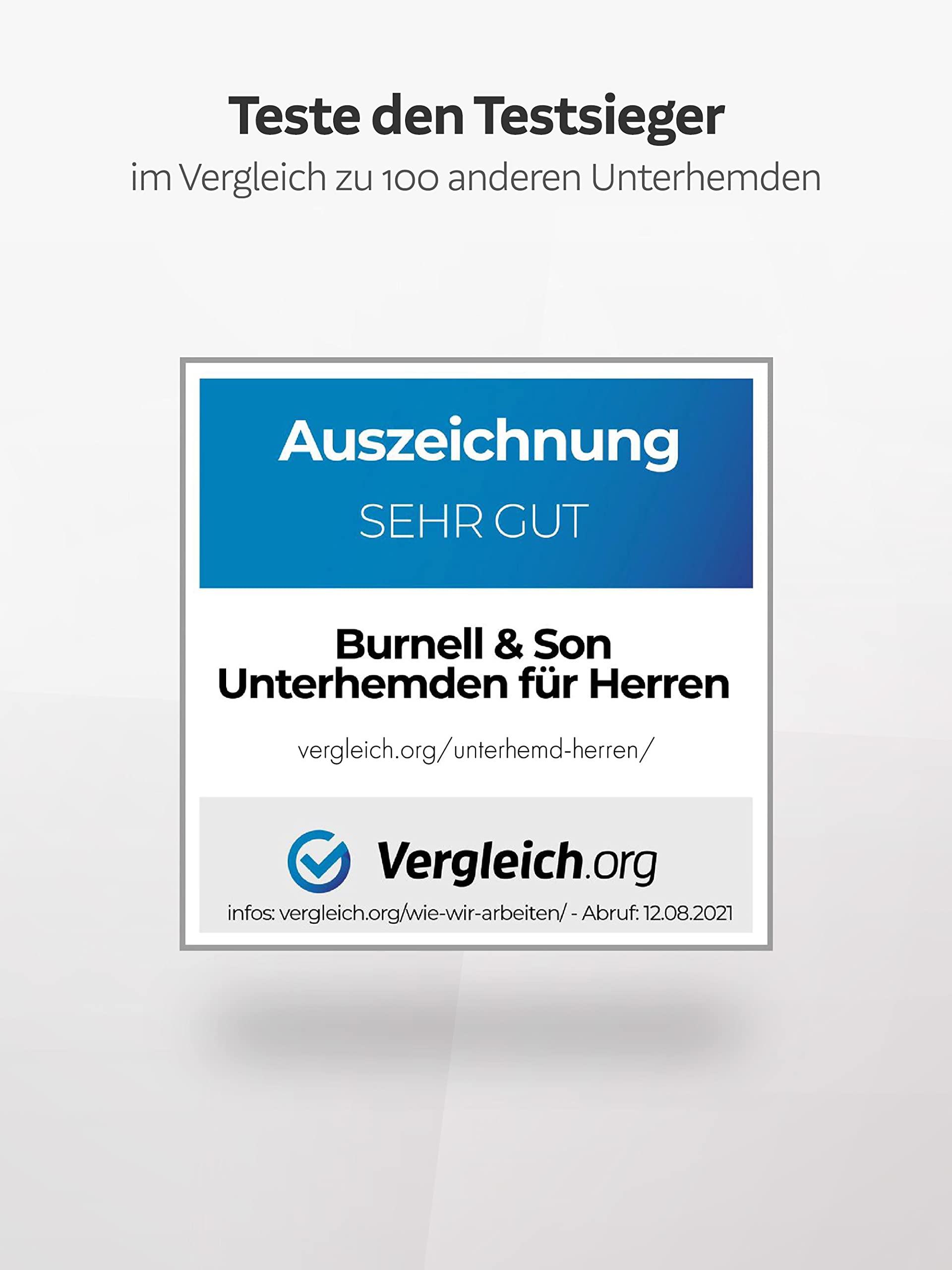 Burnell & Son Unterhemd Herren Ärmellos mit Rundhals 3er Pack - Muskelshirts Herren aus Baumwolle Slim Fit Weiss